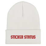 Sticker Status Cuffed Beanie