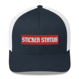 Classic Embroidered Sticker Status Trucker Cap