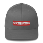 Structured Flex-Fit Embroidered Sticker Status Hat