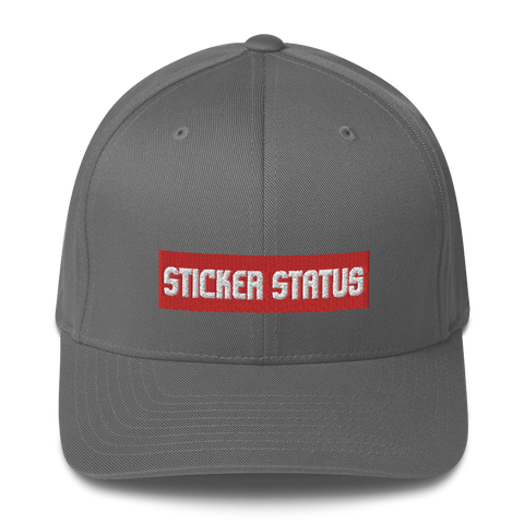 Status Embroidered Hat Flex-Fit Sticker Structured