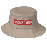 Old School Embroidered Sticker Status Bucket Hat