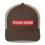 Classic Embroidered Sticker Status Trucker Cap