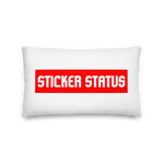 Premium Sticker Status Pillow (20x12 in)