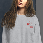 Unisex Embroidered Pull-Over Sticker Status Sweater (Gildan)